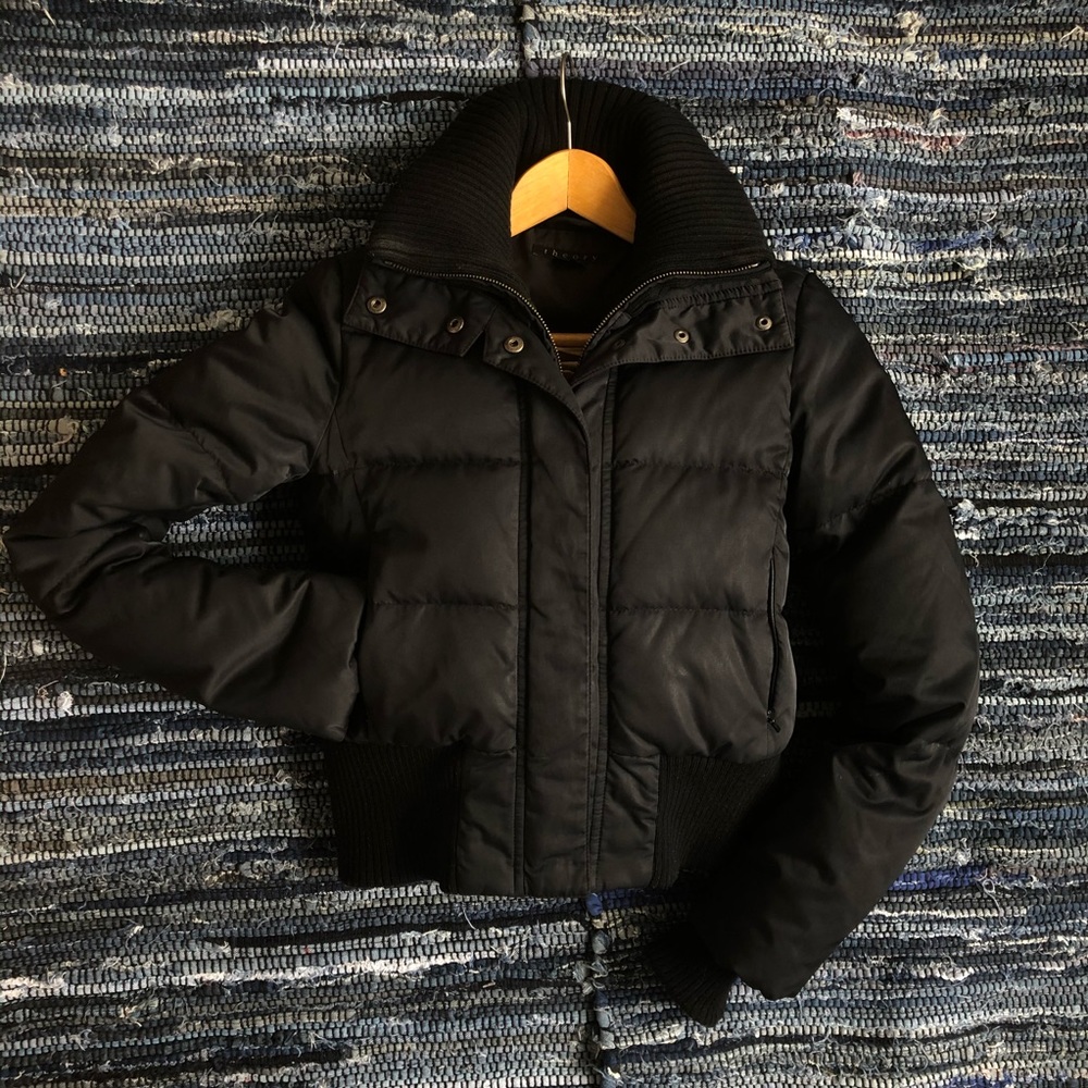 Theory Sweater Cuffed Coat